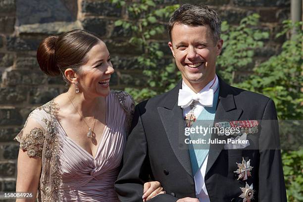 Crown Prince Frederik, And Crown Princess Mary Of Denmark Attend The Wedding Of Princess Nathalie Of Sayn-Wittgenstein -Berleburg, To Alexander...