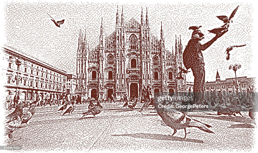 Del de Piazza Duomo, Milão, Itália