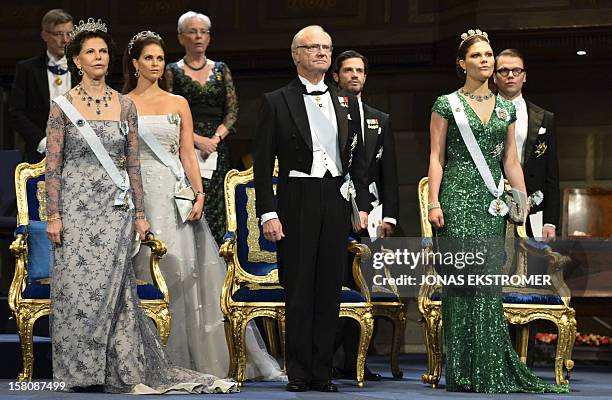 The Swedish Royal family with Queen Silvia, Princess Madeleine, King Carl Gustaf, Prince Carl Philip, Crown Princess Victoria and Prince Daniel...