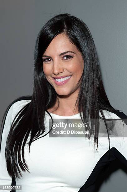 Actress Gaby Espino attends the NASDAQ Opening Bell Ceremony celebrating Telemundo Media's new brand campaign at NASDAQ MarketSite on December 10,...