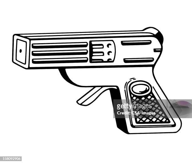 hand gun - trigger warning stock illustrations