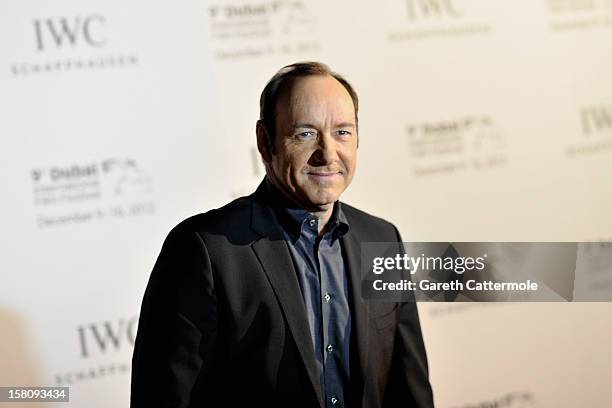 Actor Kevin Spacey attends the Dubai International Film Festival and IWC Schaffhausen Filmmaker Award Gala Dinner and Ceremony at the One and Only...