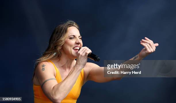 Mel C performs on Day 4 of Camp Bestival 2023 at Lulworth Castle on July 30, 2023 in Wareham, England.