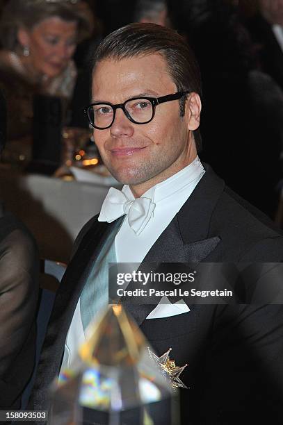 Prince Daniel of Sweden attends the Nobel Banquet after the 2012 Nobel Peace Prize Ceremony at Town Hall on December 10, 2012 in Stockholm, Sweden.