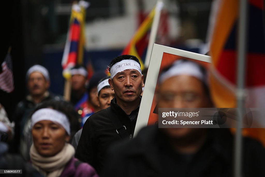 Thousands Protest In New York On Global Solidarity Day For Tibet