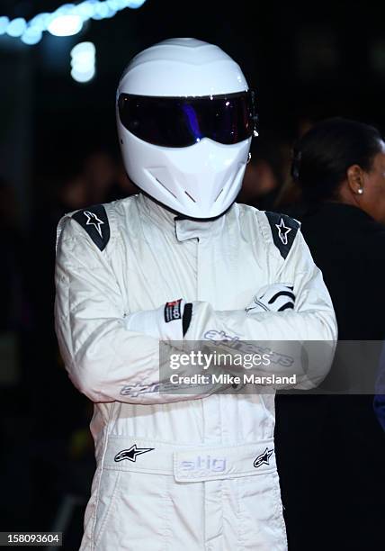 The Stig attends the World Premiere of 'Jack Reacher' at Odeon Leicester Square on December 10, 2012 in London, England.