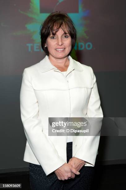 Telemundo Media senior vice president of Marketing Susan Solano attends the NASDAQ Opening Bell Ceremony celebrating Telemundo Media's new brand...