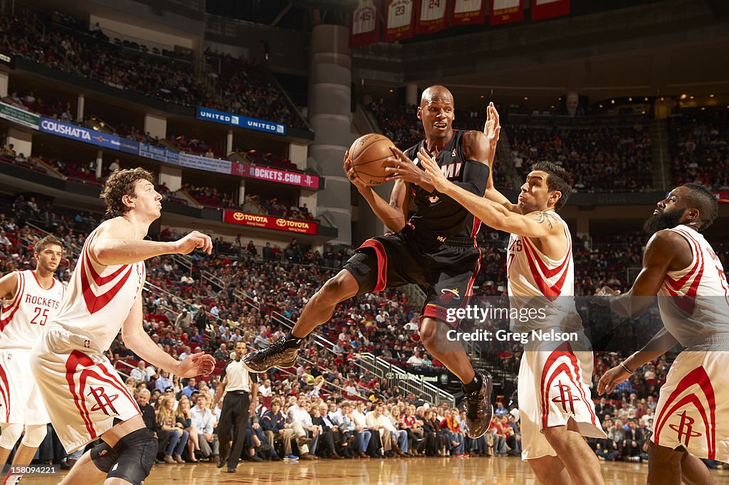 Heat Rockets Vs He Rockets Miami Heat Ray Allen in action vs Houston Rockets at Toyota Center ...