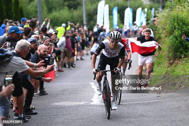 Rafał Majka of Poland and UAE Team Emirates attacks in the breakaway during the 80th Tour de Pologne 2023, Stage 2 a 202.9km stage from Leszno to...