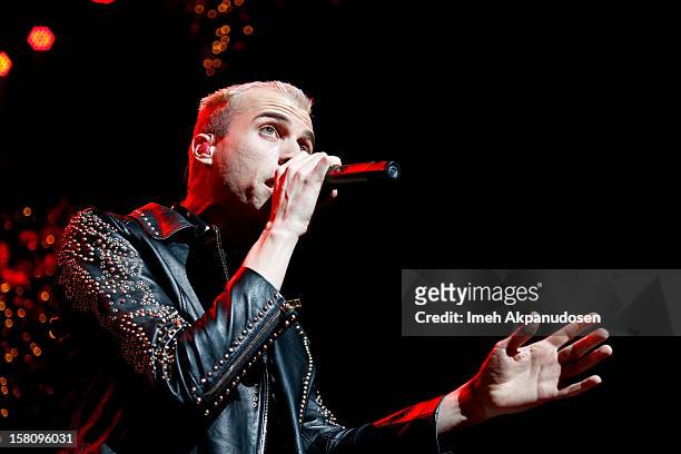 Singer Tyler Glenn of Neon Tyler performs onstage at the 23rd Annual KROQ Almost Acoustic Christmas at Gibson Amphitheatre on December 9, 2012 in...