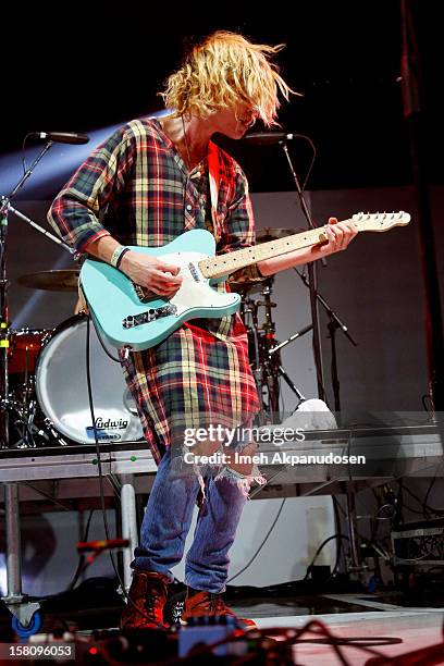 Musician Christian Zucconi of Grouplove performs onstage at the 23rd Annual KROQ Almost Acoustic Christmas at Gibson Amphitheatre on December 9, 2012...