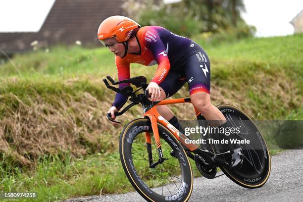 Marjolein Van 'T Geloof of The Netherlands and Team Human Powered Health sprints during the 2nd Tour de France Femmes 2023, Stage 8 a 22.6km...