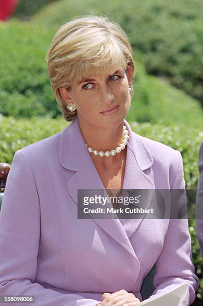 Diana, The Princess Of Wales Visits Washington, Usa.Anti-Landmines Speech At The Red Cross Headquarters .