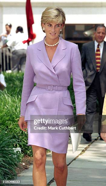 Diana, The Princess Of Wales Visits Washington, Usa.Anti-Landmines Speech At The Red Cross Headquarters .