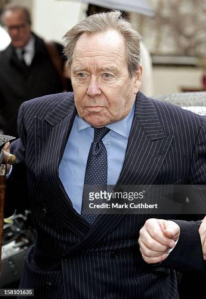 Lord Snowdon Attends A Memorial Service For Lord Lichfield At Wellington Barracks, London. .