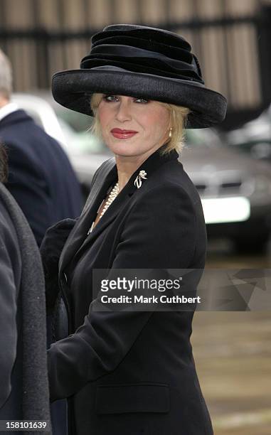 Joanna Lumley Attends A Memorial Service For Lord Lichfield At Wellington Barracks, London. .