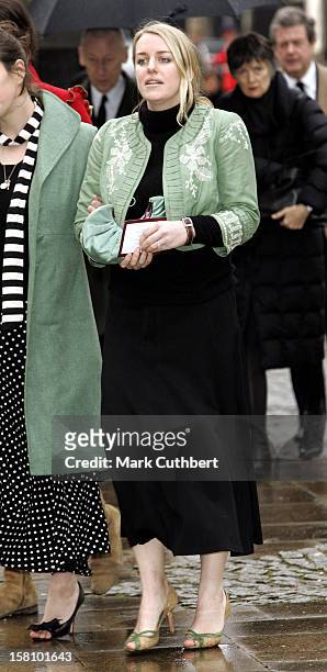 Laura Parker Bowles Attends A Memorial Service For Lord Lichfield At Wellington Barracks, London. .