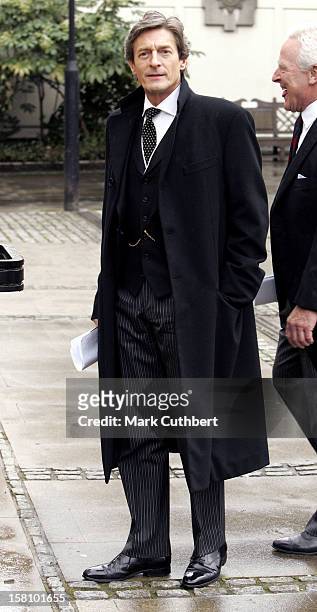 Nigel Havers Attends A Memorial Service For Lord Lichfield At Wellington Barracks, London. .