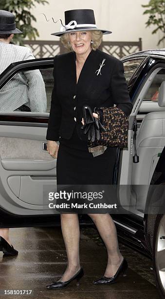 The Duchess Of Cornwall Attends A Memorial Service For Lord Lichfield At Wellington Barracks, London. .