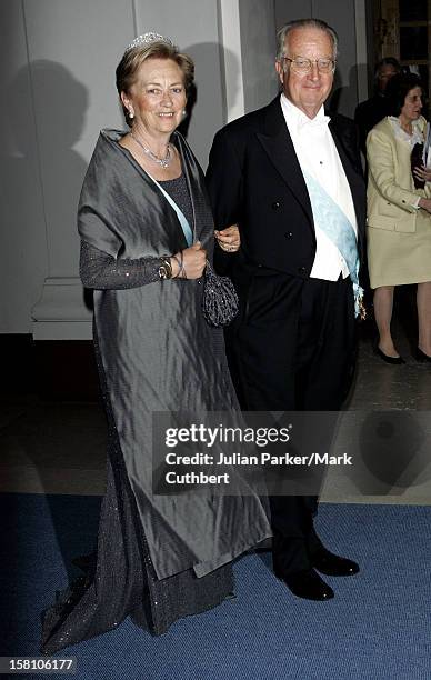 King Albert & Queen Paola Of Belgium Attend King Carl Gustaf Of Sweden'S 60Th Birthday Celebrations.Gala Dinner At The Royal Palace, Stockholm. .