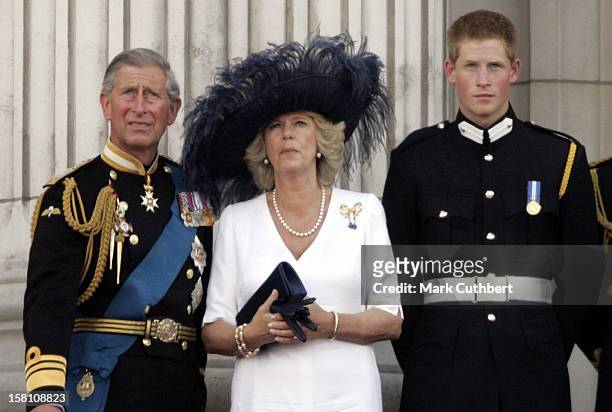 The Prince Of Wales, The Duchess Of Cornwall & Prince Harry Attend The Celebrations In London To Commemorate The 60Th Anniversary Of The End Of World...