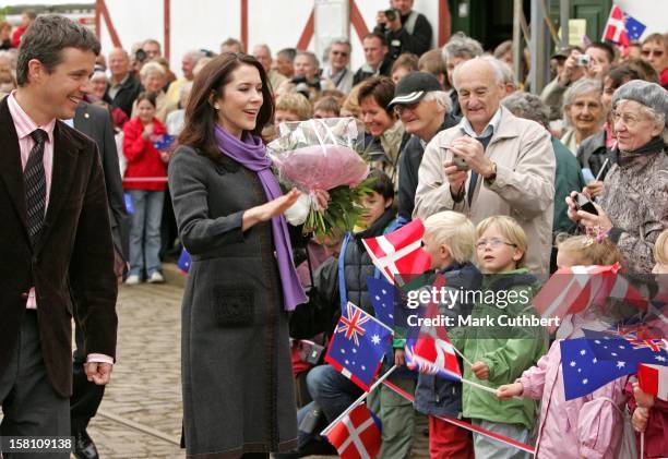 Crown Prince Frederik & Crown Princess Mary Of Denmark Visit The Danish Tramway Museum, Skjoldenaesholm, For The Presentation And Inaugural Ride Of...