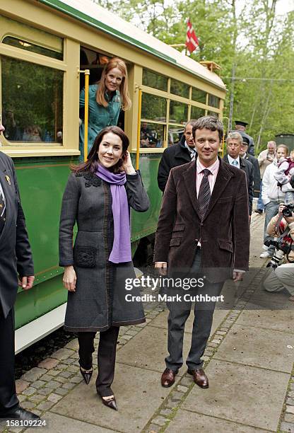 Crown Prince Frederik & Crown Princess Mary Of Denmark Visit The Danish Tramway Museum, Skjoldenaesholm, For The Presentation And Inaugural Ride Of...