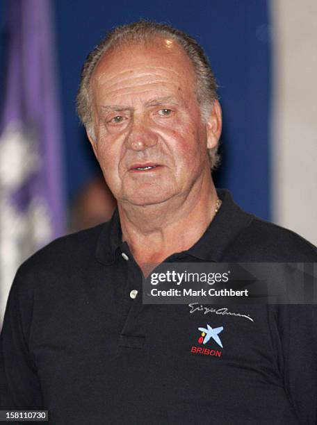 King Juan Carlos Attends The Prizegiving Presentation At The 2005 Copa Del Rey Regatta In Palma De Mallorca. .