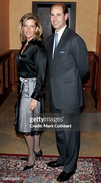 The Earl & Countess Of Wessex Attend A Charity Dinner For Children With Special Needs At The Penny Hill Park Hotel, Bagshot, Surrey. .