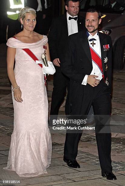 King Harald, Queen Sonja, Crown Prince Haakon & Crown Princess Mette-Marit Of Norway Visit The United Kingdom.Banquet At London'S Guildhall, Attended...