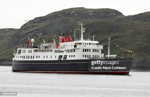 The Hebridean Princess At Stornoway, On The Isle Of Lewis, After The Queen'S Birthday Cruise Around Scotland'S Western Isles. .