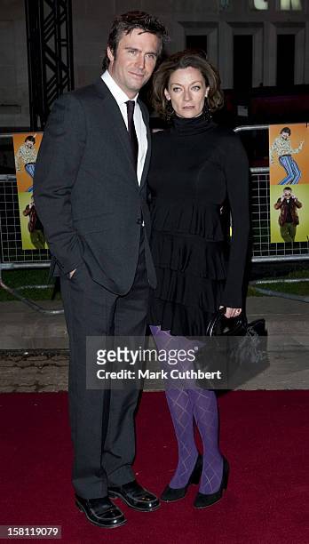 Jack Davenport And Michelle Gomez Arriving For The Premiere Of The Boat That Rocked At The Odeon Leicester Square, London.