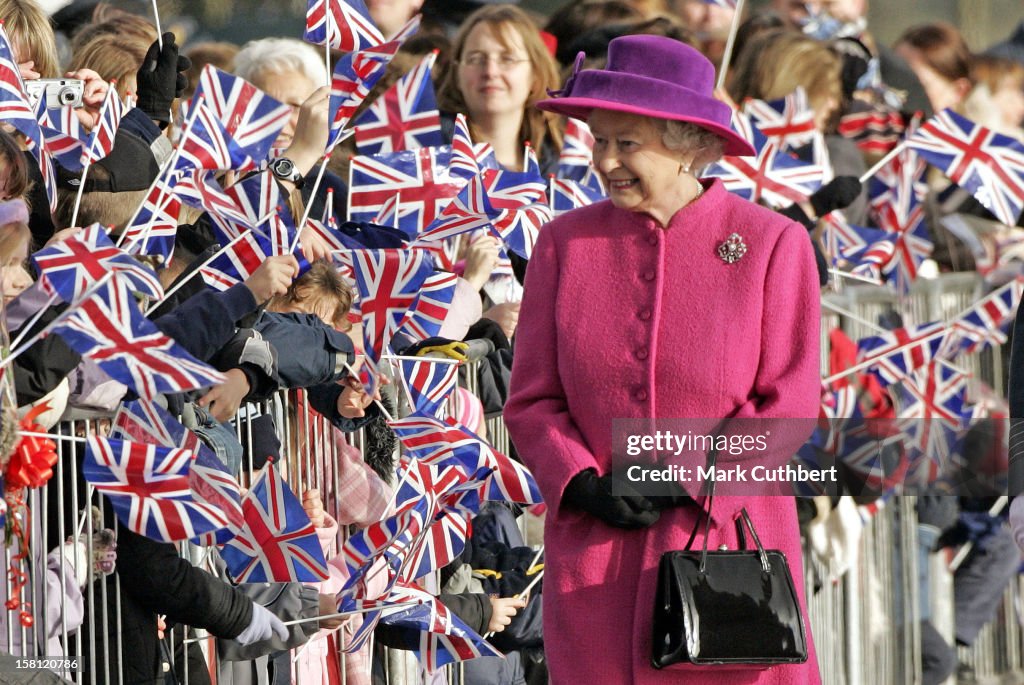 Queen Elizabeth Visits Raf Coltishall In Norwich
