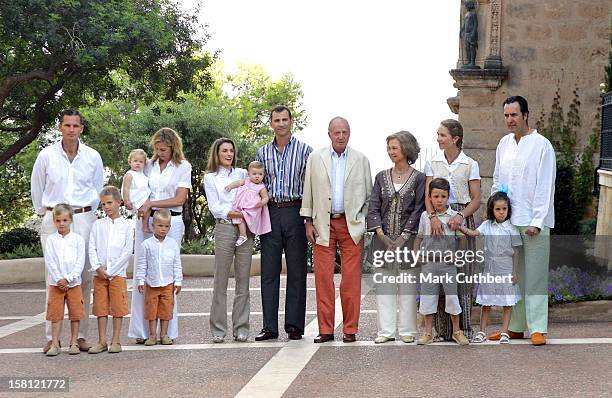 King Juan Carlos Of Spain, Queen Sofia, Crown Prince Felipe, Crown Princess Letizia, Princess Leonor, Infanta Cristina, Inaki Urdangarin, Children...