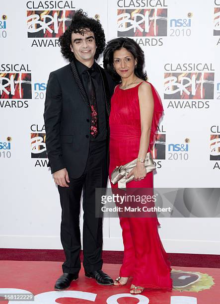Lucia Villazon And Rolando Villazon Arrive For The Classical Brit Awards At The Royal Albert Hall In London.