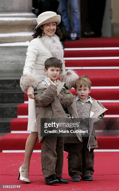 Princess Alexandra, Prince Felix & Prince Nikolai Attend The Christening Of Crown Prince Frederik & Crown Princess Mary Of Denmark'S Son Christian...
