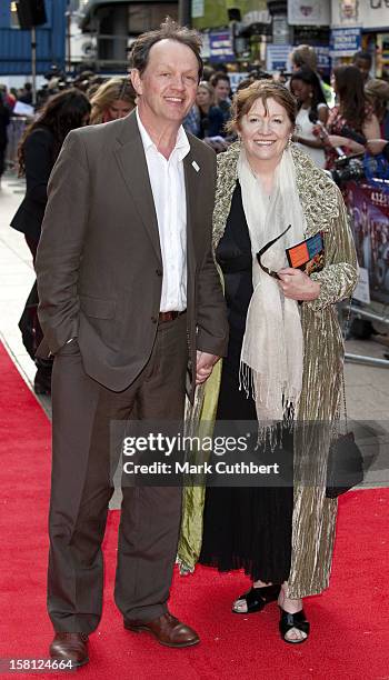 Kevin Whately And Madelaine Newton Arriving For The World Premire Of '4.3.2.1', At The Empire Leicester Square, Central London.
