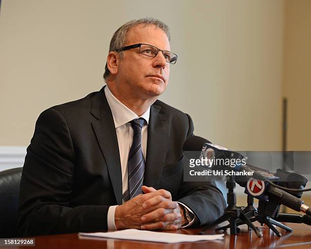 Attorney Jeff Herman speaks during a press conference regarding the forth child sex abuse claim against Elmo puppeteer Kevin Clash on December 10,...