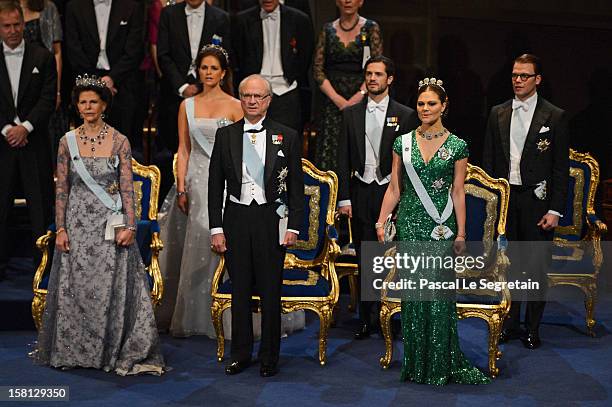Princess Madeleine of Sweden, Prince Carl Philip of Sweden and Prince Daniel of Sweden, and Queen Silvia of Sweden, King Carl XVI Gustaf of Sweden...