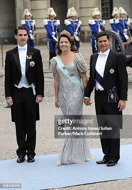 Prince Philippos Of Greece, Princess Alexia Of Greece And Carlos Morales At The Wedding Of Crown Princess Victoria Of Sweden And Daniel Westling At...