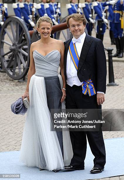 Princess Mabel And Prince Friso Of Holland At The Wedding Of Crown Princess Victoria Of Sweden And Daniel Westling At Stockholm Cathedral.