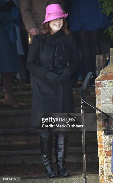 Princess Eugenie At St Mary Magdalene Church, On The Royal Estate At Sandringham In Norfolk, Attending A Christmas Day Church Service.
