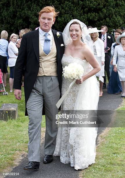 The Wedding Of Mark Dyer And Amanda Kline At St Edmund'S Church, Crickhowell, Powys In Wales.