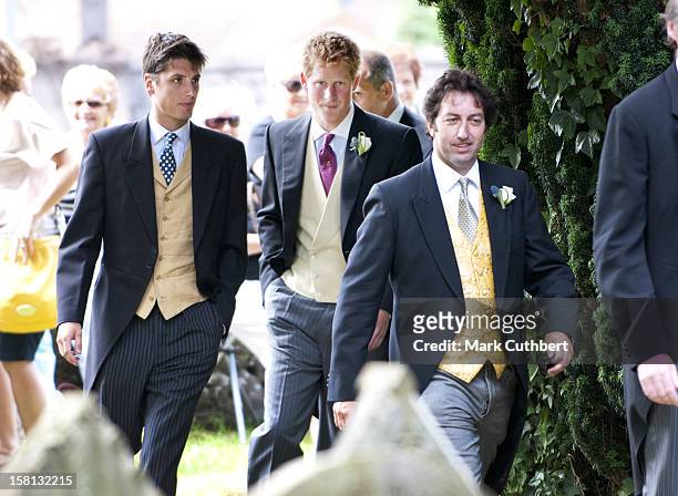 Prince Harry At The Wedding Of Mark Dyer And Amanda Kline At St Edmund'S Church, Crickhowell, Powys In Wales.