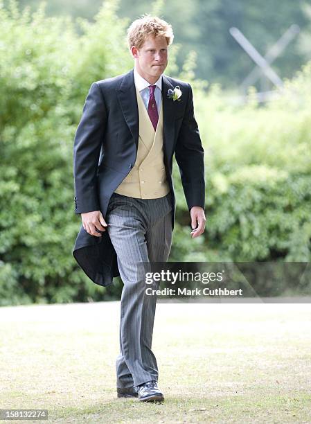 Prince Harry At The Wedding Of Mark Dyer And Amanda Kline At St Edmund'S Church, Crickhowell, Powys In Wales.