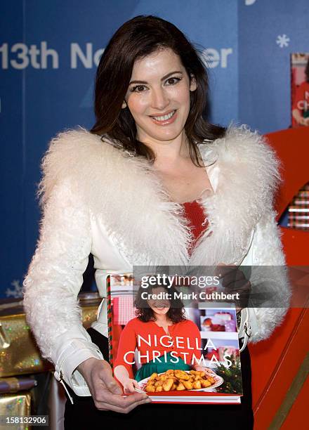 Nigella Lawson During A Photocall For A Signing Session Of Her Book 'Nigella Christmas: Food, Family, Friends And Festivities', At Waterstones In...