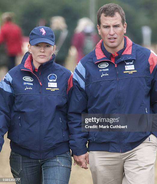 Peter Phillips And His Pregnant Wife Autumn At The Gatcombe Festival Of Eventing At Gatcombe Park, Gloucestershire.