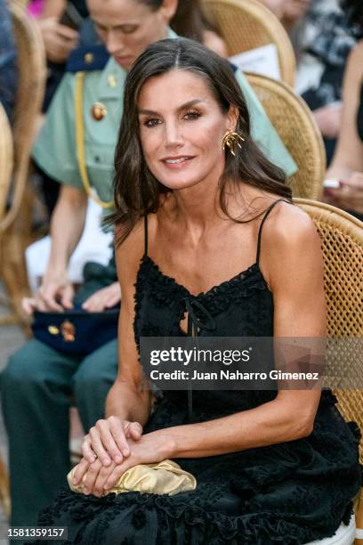 Queen Letizia of Spain attends closing ceremony during Atlantida Film Fest 13rd edition at misericordia on July 30, 2023 in Palma de Mallorca, Spain.