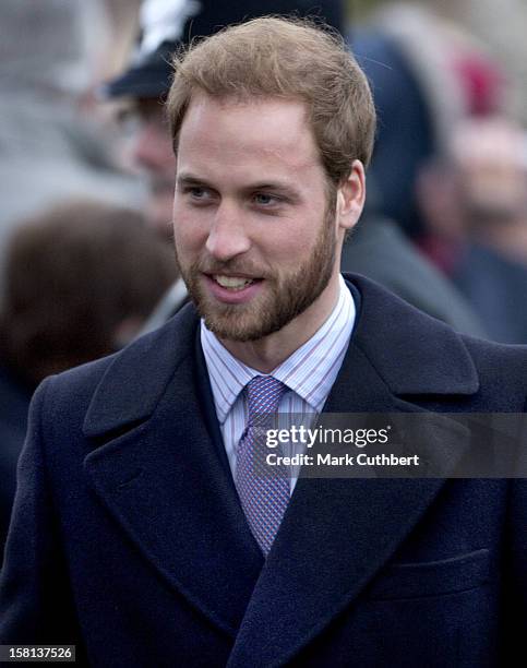 The Queen And Members Of The Royal Family Attend The Morning Service On Christmas Day At Sandringham Church.Prince William Attends.