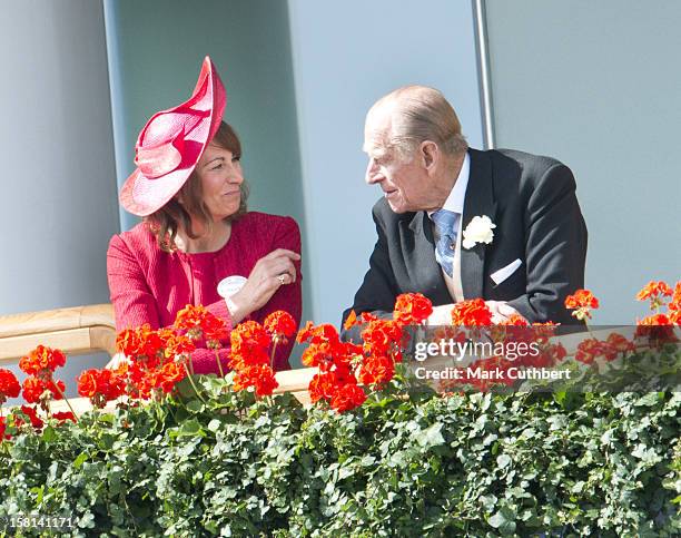 Carole Middleton And Duke Of Edinburgh On The Third Day Of Royal Ascot.
